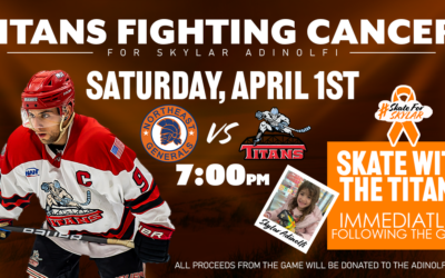 Titans fighting Cancer for Skylar Adinolfi on April 1